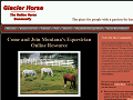 Welcome to the Glacier Horse Community pages, For People with a Passion for Horses (Home Page